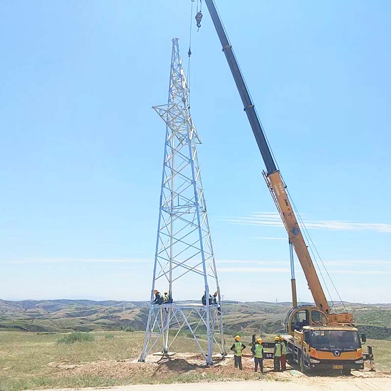 5G bázisállomás egycsöves, szögletes acél kommunikációs torony